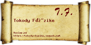 Tokody Füzike névjegykártya